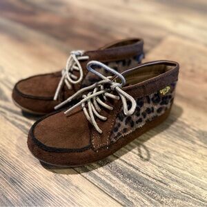 OshKosh B'gosh Brown Leopard Moccasins